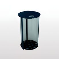 Corbeille de propreté en acier cylindrique | Epsilon Néomob