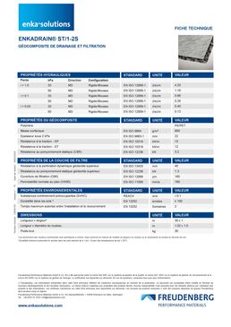 Géocomposite de drainage antivibratile | ENKADRAIN ST & CK20