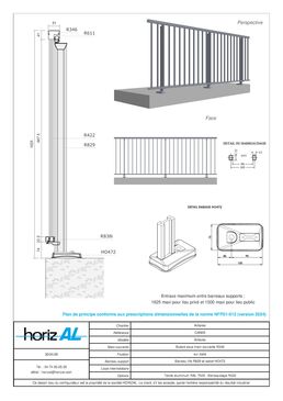 Garde-corps aluminium à barreaudage | Antares