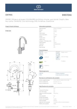 Mitigeur lavabo bec tube Okyris C3 | Okyris D0572AA
