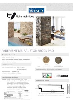 Parement mural | STONEROCK PRO en quartzite brut