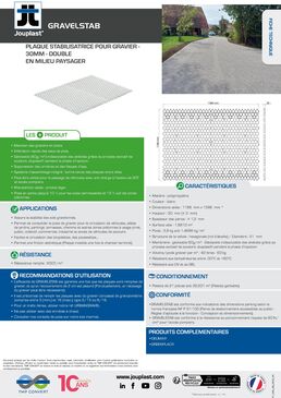 Plaque stabilisatrice pour graviers avec géotextile GRAVELSTAB®