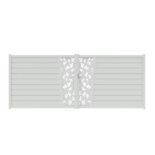 Portail battant aluminium Pise décor feuille sur mesure | LAPEYRE SERVICES