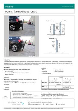 Potelet de voirie | Potelet à mémoire de forme en polyuréthane
