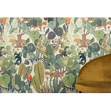 Revêtement mural en tissu Jacquard neutre - Kanvazz UNLIMITED | Rainforest Jungle 