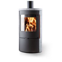 Poêle à bois ovale tout en acier, en céramique (3 au choix) ou en pierre Ollaire | Carino Max 