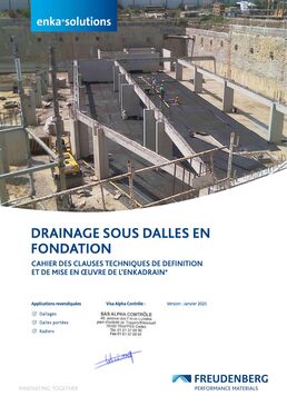 Géocomposite de drainage sous dallage ou coffrage perdu | ENKADRAIN CKL10B