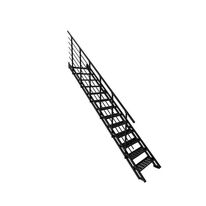 Escalier extérieur NEW YORK 2 droit 12 à 14 marches Métal Caillebotis | LAPEYRE SERVICES