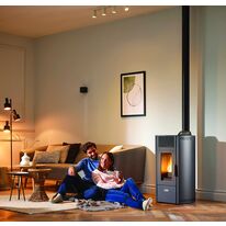 Poêle à granulés bois à thermomètre intégré | Viola 100-2 S-Line