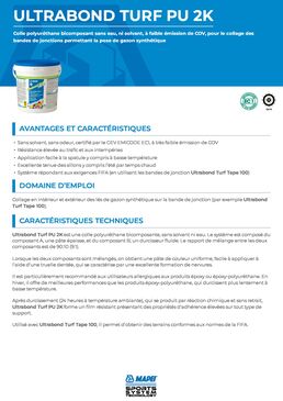 Colle polyuréthane bicomposant | Ultrabond Turf PU 2K pour gazon synthétique