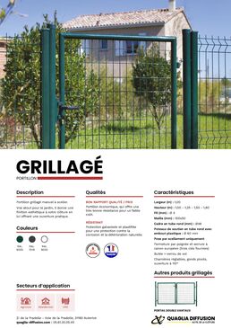 Portillon Acier Grillagé | QUAGLIA DIFFUSION