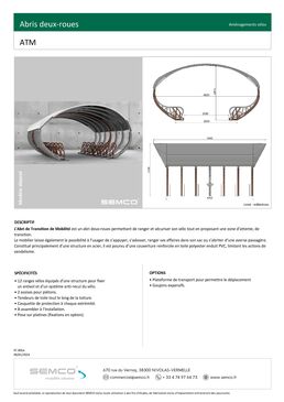 Abri deux-roues | ATM en acier avec couverture renforcée