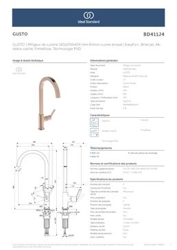 Mitigeur de cuisine bec carré tube haut  | Gusto