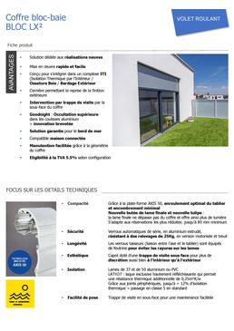 Coffre demi linteau pour le neuf