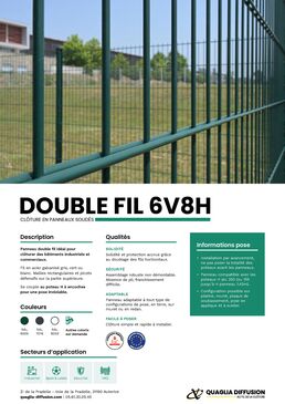 Clôture en panneau soudé | Double fil 6V8H