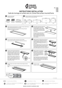 Cadre pour montage en saillie Dalle LED 600 x 600 avec accessoires inclus | 167386