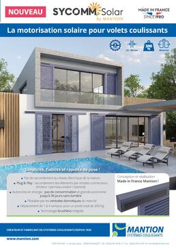 Motorisation solaire pour volets coulissants WIN-SLIDE 2 | SYCOMM-SOLAR