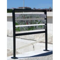 Barrière urbaine | Barrière Graph en acier avec décor personnalisable