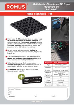 Caillebotis 10 mm - normé - bords biseautés | NBB-10B 