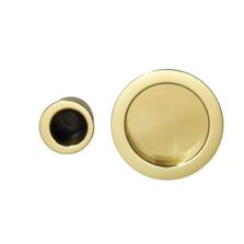 Poignée Porte Coulissante Ronde en Bois et Laiton | LAPEYRE SERVICES