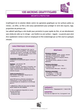 Film anti-graffiti transparent 100 microns pour vitrages | Graffitigard 4 Mil