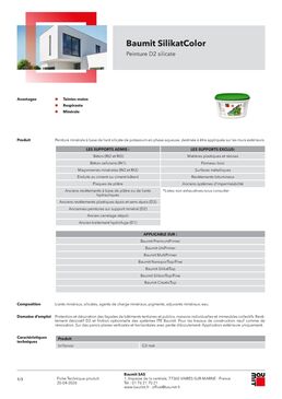 Peinture de façade | Baumit SilikatColor silicate minérale D2
