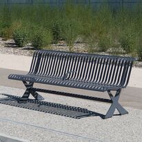 Banc urbain | Banc Ecolor en acier thermolaqué