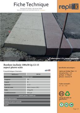 Bordures perre sciée 