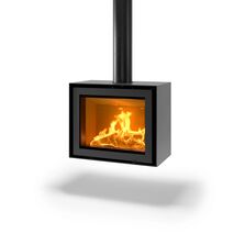 Poêle à bois en acier noir mat | Venus 630 In The MBox