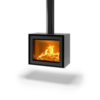 Poêle à bois en acier noir mat | Venus 630 In The MBox