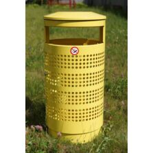 Poubelle urbaine avec serrure automatique pour tri sélectif de déchets | AUSTRALIA PERFORÉE TRI 1 FLUX 