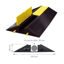 PASSAGE DE CABLES 1 GORGE DE 80mm 530mmx1000mm CAPOT JAUNE | WATTELEZ 