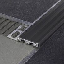 Profilé de nez de marche antidérapant | CERFIX PROSTEP SA-SB en aluminium avec insert PVC