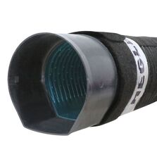 Drain en PVC-U à cunette plate enrobé pour drainage de bâtiment | SIROFIBRE