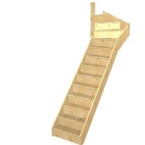 Escalier Faubourg quart tournant haut sans rampe | LAPEYRE SERVICES