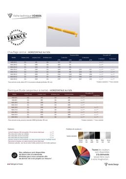 Radiateur design à ailettes | VD4606 en acier étiré à froid