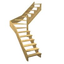 Escalier Ouessant quart tournant intermédiaire sans rampe | LAPEYRE SERVICES