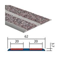 Nez de marche plat minéral double bande 62 MM | WATTELEZ 