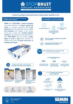 Isolant acoustique SEMIN | STOP BRUIT 