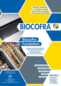 Coffrage perdu en polypropylène pour fondations