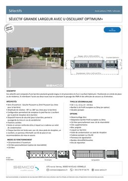Sélectif grande largeur | Sélectif avec U oscillant Optimum+ pour contrôle d'accès