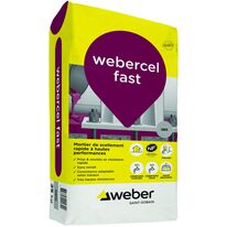 Mortier de scellement et clavetage à prise rapide en murs et planchers | Webercel Fast