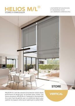Store anti-chaleur pour fenêtres, lucarnes, baies vitrées et vérandas | HELIOS M