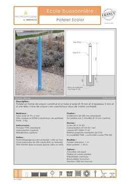 Potelet de voirie | Potelet Ecolor en acier avec tête EPDM