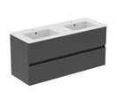Meuble suspendu avec lavabo intégré - 120 cm 2 tiroirs | Ulysse+ P0285