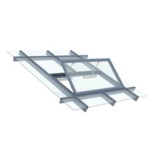 Châssis aluminium de désenfumage toiture à simple vantail | AirSafe SV