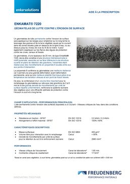Géonatte de protection permanente contre l'érosion de surface | ENKAMAT
