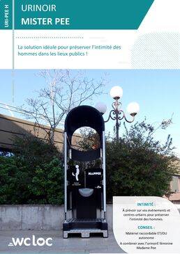 Urinoir pour évènementiel | MISTER PEE 