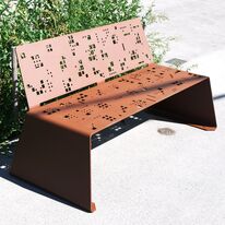Banc urbain | Banc Pixel en acier thermolaqué