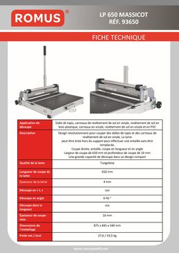 Massicot de découpe | DL-700 